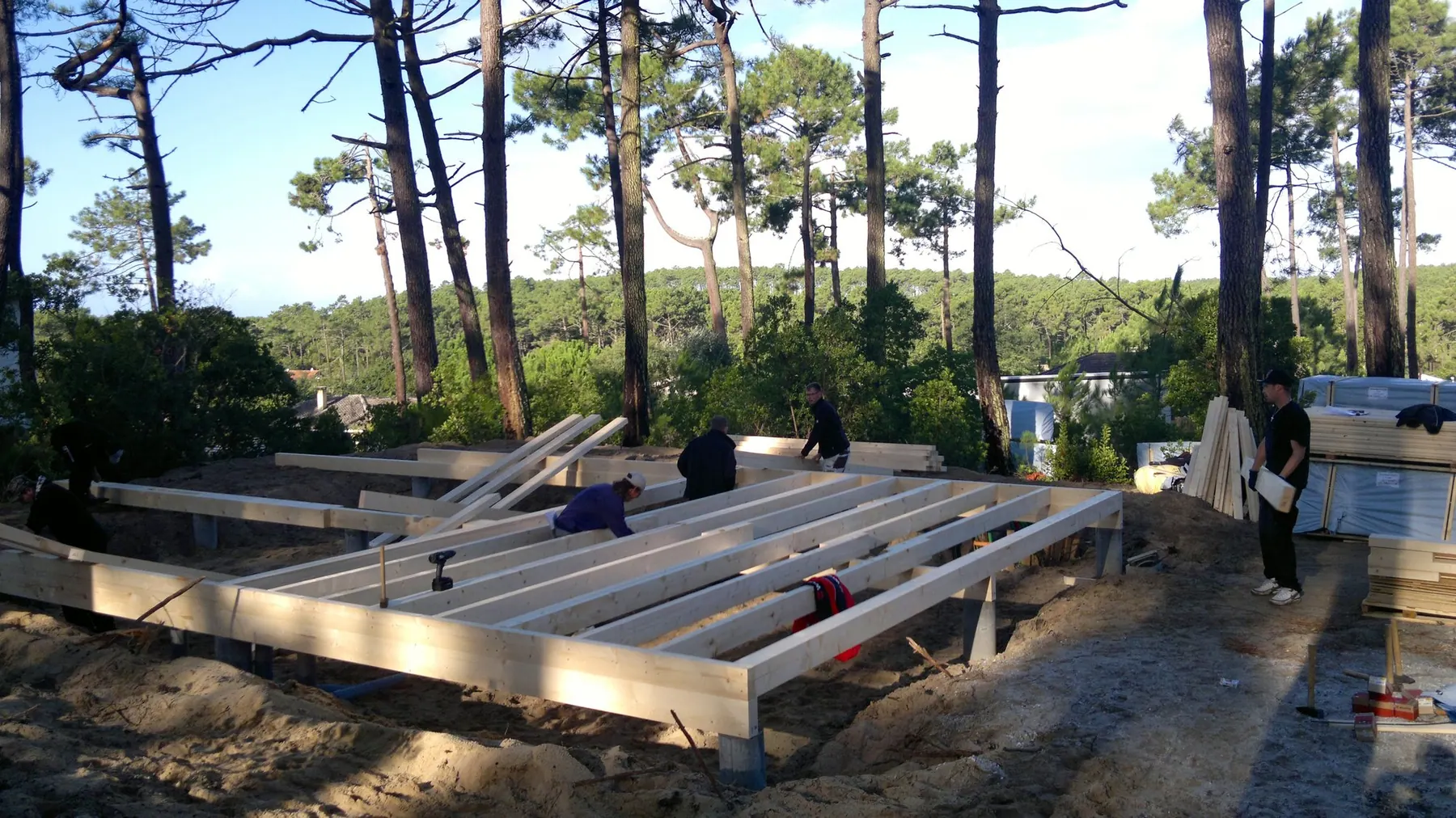 Le solivage sur les plots