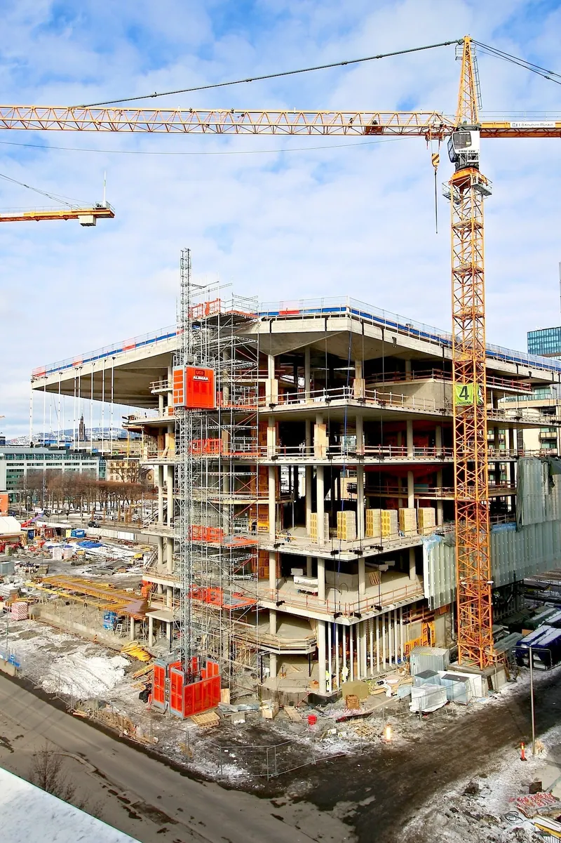 Oslo · chantier de la bibliothèque Deichman (Lund Hagem, 2020)
