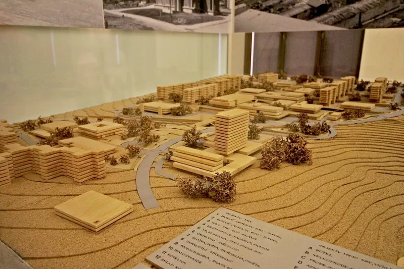 Prague · maquette d'un grand ensemble