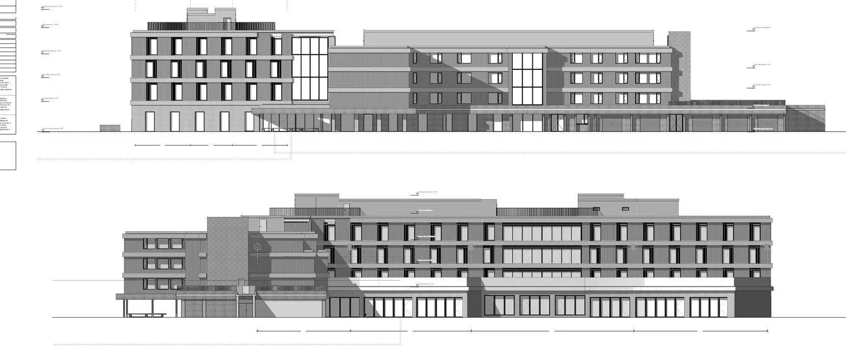Élévations des façades A