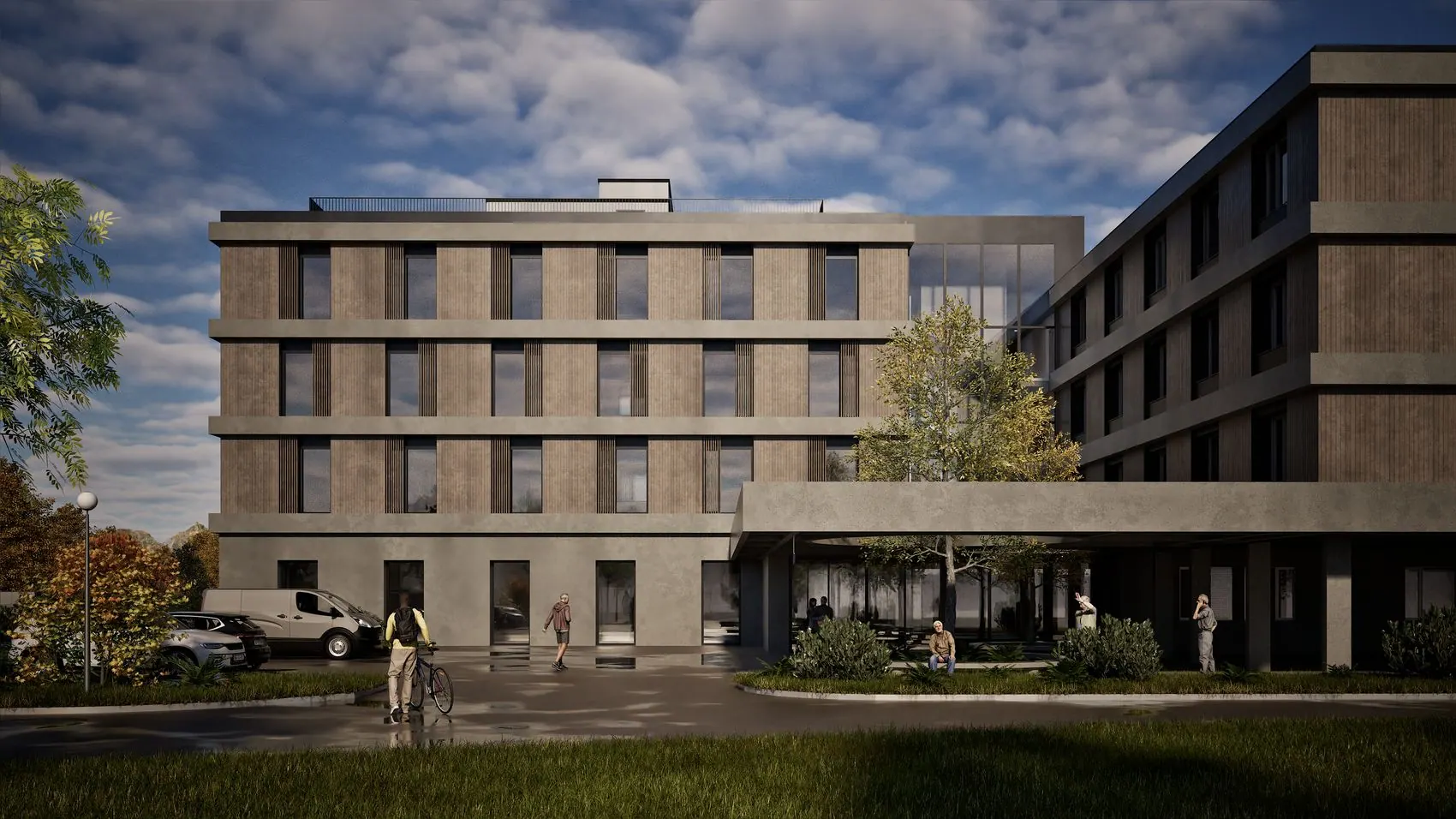 EMS de Landeyeux, cour d’entrée