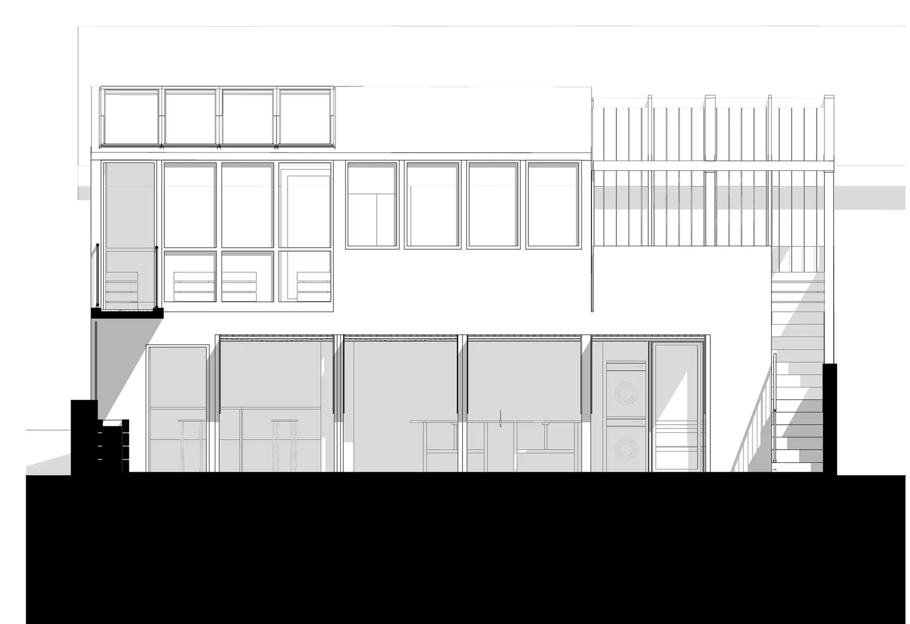 Façade nord de la dépendance · 1:50