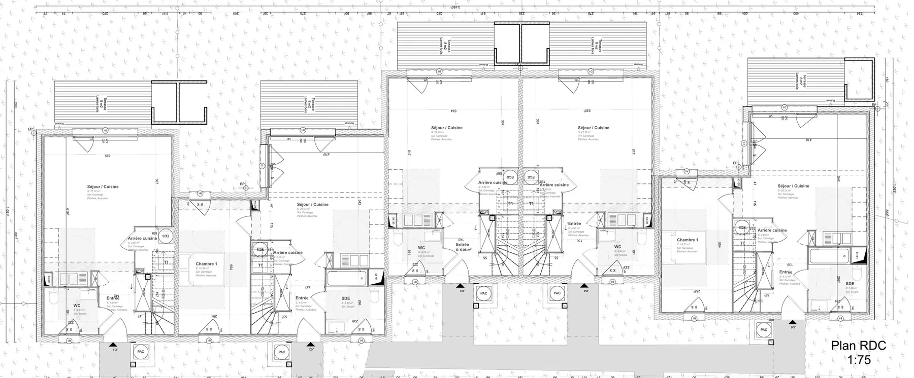 Plot J, plan du rez-de-chaussée