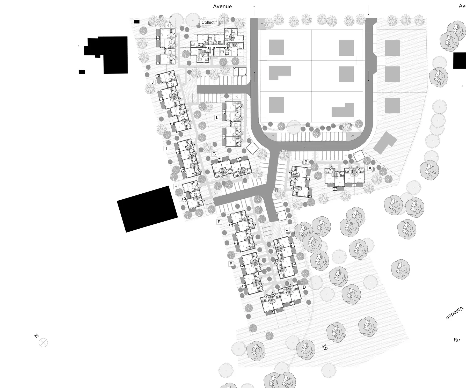 Plan de repérage du lotissement